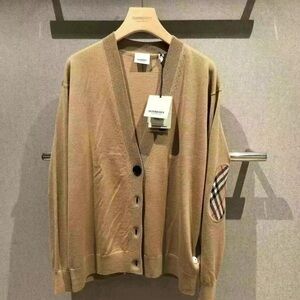 New Burberry women check cardigan size L